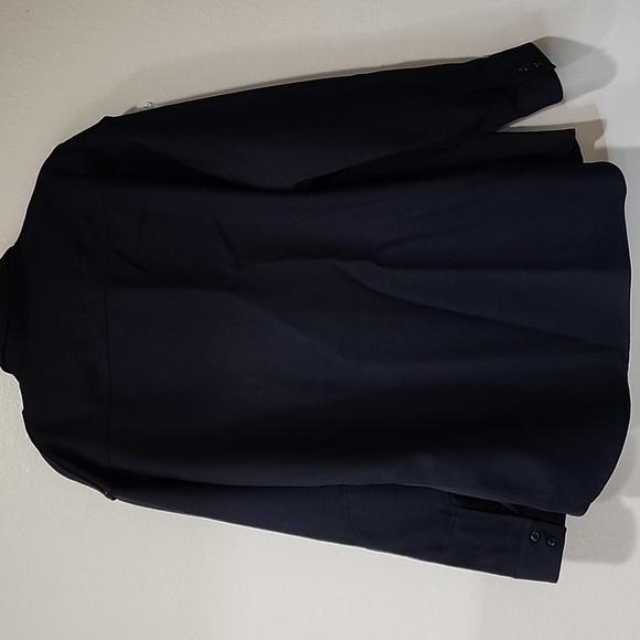 Blauer Uniform Shirt Worsted Wool Long Sleeved Flat Pocket Extra Long size 18 35 - Picture 10 of 10